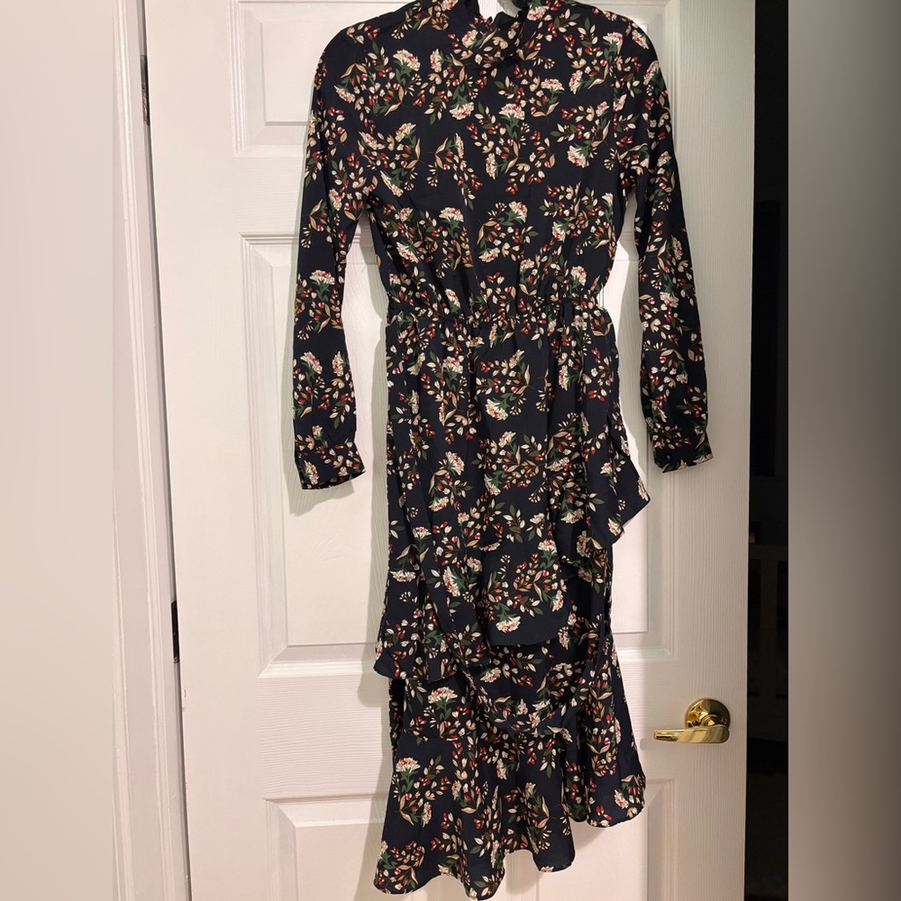 Banjul Black Floral Long Sleeve Dress